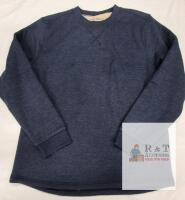 NEW B.C. Clothing Heritage Men's XL Fleece-Lined Crew Neck Sweatshirt Pullover Navy Blue