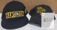 2 Hamilton Tiger-Cats Heritage Collection Snapback & Adjustable Caps, Black, Embroidered Logos,
