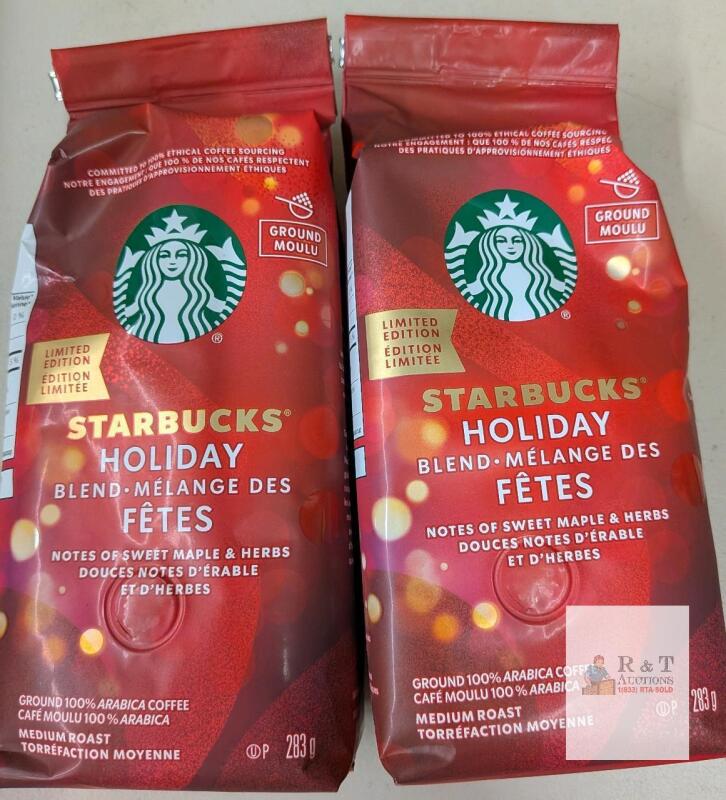[BB: 22APR2025] 2 New Starbucks Holiday Blend Ground Coffee.