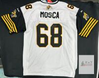 NEW Hamilton Tiger-Cats CFL Reebok Jersey XL Mosca #68, Autographed, New with Tags, W79765-WHITE