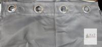 NEW Gray Grommet-Top Blackout Curtains, Set of 2 Panels, 52"x84" Each, Silver Metal Grommets, Polyester