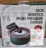 24cm Nonstick Micro Pressure Cooker, 3.5L Capacity, Iron, Induction Compatible