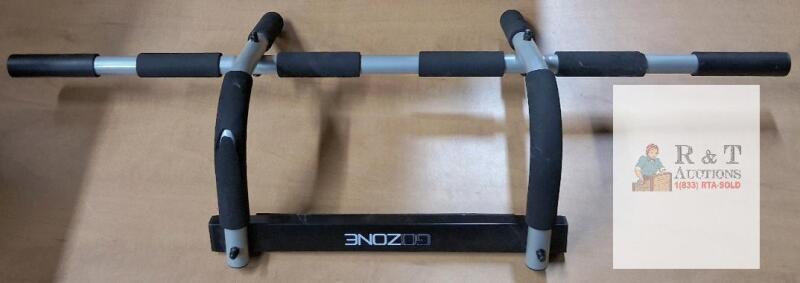 GOZONE Doorway Pull-Up Bar, Multiple Grip Positions, Steel, 300lb Capacity, Black/Silver