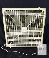 WORKING Torcan Vintage 20" Box Fan, 3-Speed, Metal/Plastic, Green & White, Canada, 1970s-80s