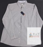 NEW Denver Hayes 2XL Stretch Button-Down Shirt, Light Gray, Long Sleeve, Chest Pocket
