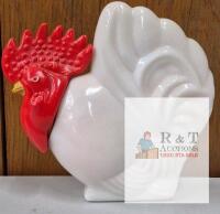 Avon Ceramic Rooster Hand Lotion Decanter, 6 oz (170 ml), Vintage Collectible Bottle, ca. 1970s-80s