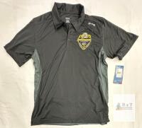 Reebok PlayDry Tigertown Council Polo Shirt, Size Large, Gray, Moisture Wicking, New with Tags