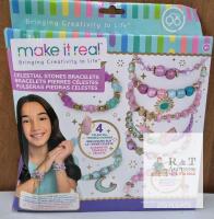 NEW Make It Real Celestial Stones Bracelet Kit, 270 Pieces, 8 Bracelets, 4 Celestial Charms, Ages 8+