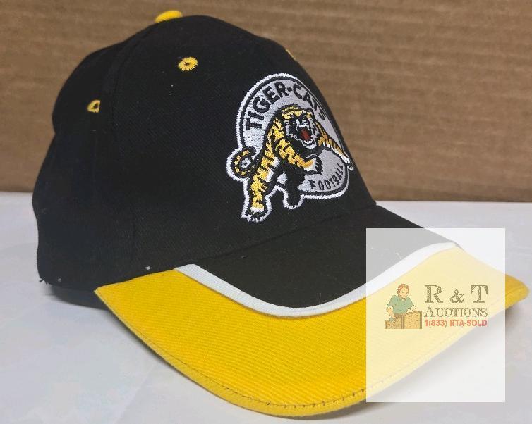 Hamilton Tiger-Cats Black and Yellow Baseball Cap with Embroidered Logo, EST. 1869 Patch