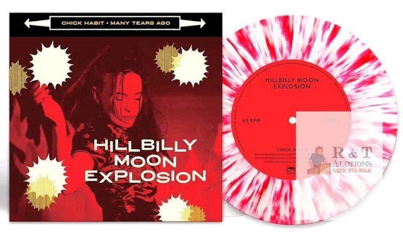 New HILLBILLY MOON EXPLOSION Chick Habit 7" Limited Editio ln Coloured Vinyl 45 Record, Tracks : Chick Habit & Many Years Ago