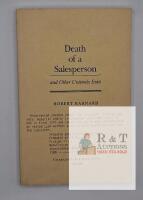 Signed Uncorrected Advance Proof - Death of a Salesperson by Robert Barnard, 1989, Scribner&rsquo;s Sons