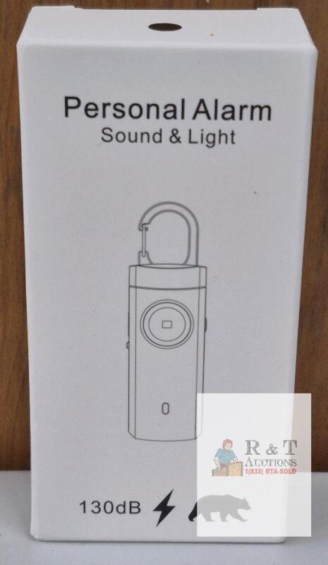 130dB Rechargeable Personal Alarm with 40 Lumen LED, USB-C, 1-Year Standby, CE/FCC/RoHS
