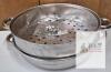 15" Stainless Steel Multi-Tier Steamer Pot Set with Glass Lid and Perforated Basket - 3