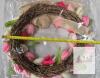 NEW Artificial Tulip Grapevine Wreath, Pink & White, 17-Inch with Burlap Bow, Spring Decor - 2