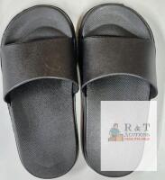 Black KD-005 Slide Sandals, Size 29 CM, Kids Rubber Slip-On Non-Slip