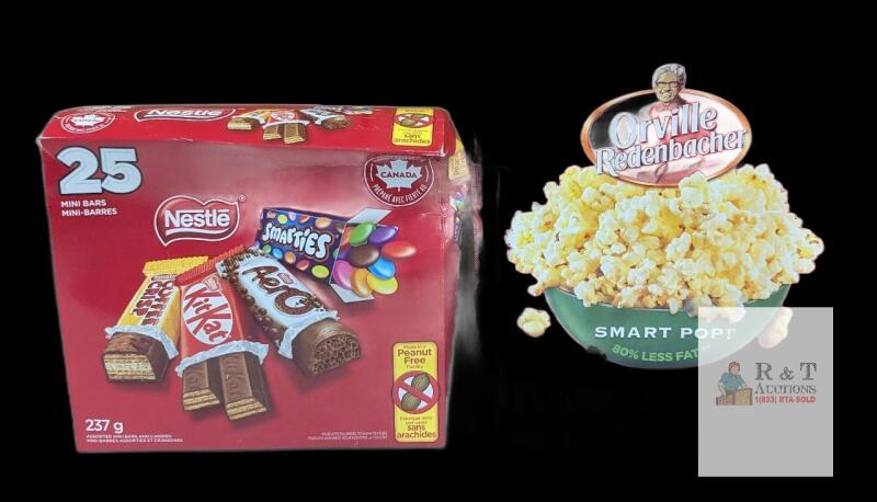 {BB MAR 25) Nestl&eacute; Mini Bars 25 Count Variety Pack & Orville Redenbacher Smart Pop 6-Pack Popcorn