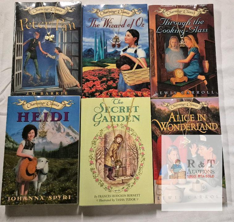Charming Classics 6-Book Set: Peter Pan, Oz, Alice, Heidi, Secret Garden w/ Charms HarperFestival