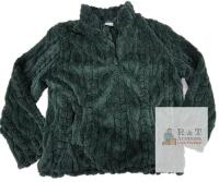 NEW 32 Degrees Heat Plush Green Fleece Pullover Sweater XXL Cable Knit Pattern Polyester