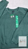 NEW GAP XL Crewneck Fleece Sweatshirt, Forest Green, Raglan Sleeves, New with Tags, Unisex Pullover