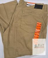 NEW Buffalo David Bitton Slim Fit Straight Leg Pants 42x30 Khaki Five-Pocket Style