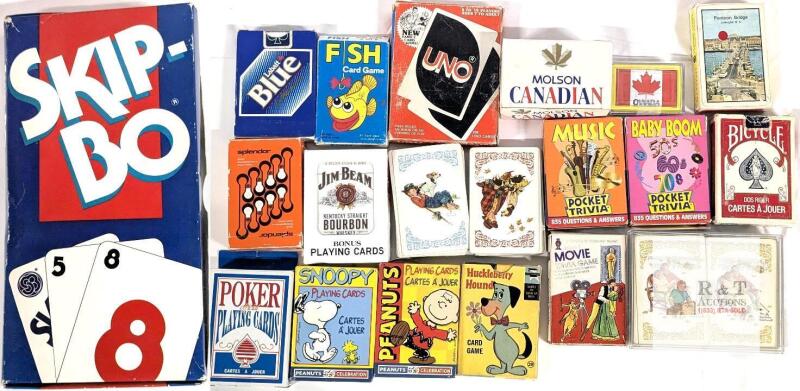 Vintage Card Game & Playing Card Collection &ndash; UNO, Skip-Bo, Peanuts, Promotional & Trivia Decks