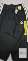 NEW Adidas M 3S FL Pant Black Men's Small Track Pants Style JY9028 Fleece, Elastic Waist, RFID