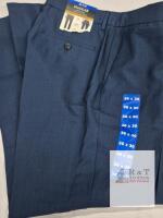 NEW Haggar Men's Dress Pant Straight Fit Navy 36x30, Stretch, Wrinkle Resistant, Flex Waistband