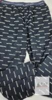 NEW Tommy Hilfiger Men's Lounge Sleepwear Pants, Size L, Navy Allover Logo, 100% Cotton