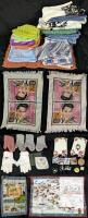 Lot of vintage and novelty kitchen linens, Elvis Presley 29&cent; Stamp Towel Set, Sunhome Land's End Cornwall & Sicilia Map Tea Towels Lot