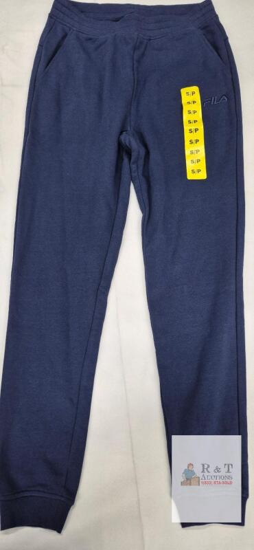 NEW FILA Blue Sweatpants Joggers, Size Small S/P, Elastic Waist, Cuffed Leg, 2 Pockets