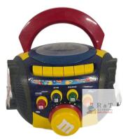 M&M&rsquo;s Karaoke Cassette Player Boombox &ndash; Portable, Dual Speakers, Echo/Balance Controls, 11" Wide