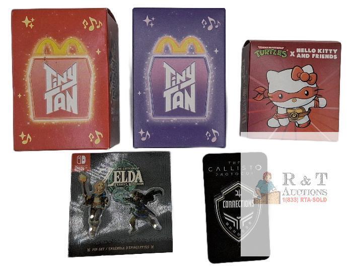 McDonald's TinyTAN BTS, Hello Kitty x TMNT, Zelda Pin Set & Callisto Protocol Badge - 5 Collectibles