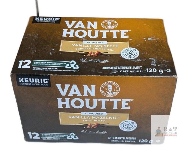 (BB JUL 25) Van Houtte Vanilla Hazelnut Light Roast 12 Keurig K-Cup Pods, 120g Box, 2025 Expiry