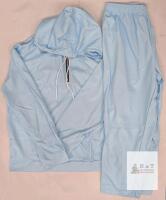 NEW XXXL Light Blue Polyester Tracksuit Set, Pullover Hoodie with Drawstring, Elastic Waist Pants