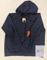 NEW 32 Degrees HEAT Men's Full Zip Hoodie, XXL, Dark Blue, Cotton-Blend, Moisture-Wicking, Pockets