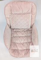 Plush High-Back Pink Velvet Seat Cushion, 38"x23", Buckle Straps, Recliner/Chair Comfort Pad