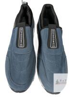 NEW Slip-On Outdoor Walking Shoes, Blue, Faux Suede, Deep Tread, Approx. Men's US 11-12