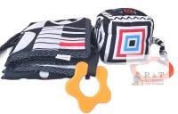 NEW High Contrast Baby Sensory Toy Set &ndash; Soft Book, Activity Cube, Teether, 0-12 Months
