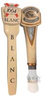 Kronenbourg 1664 Blanc & Creemore Springs Premium Lager Ceramic Beer Tap Handles, 12in & 11in