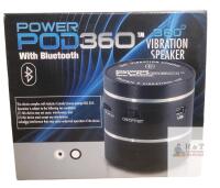 Innovage Power Pod 360 Bluetooth 5W Mini Vibration Speaker, 600mAh, Aux/USB, 360&deg; Sound