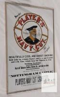 Player&rsquo;s Navy Cut Cigarettes Advertising Mirror, Dareco Art Nouveau Repro, 14.5"x10.5", Made in Japan