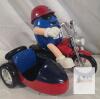 3-Pc M&M's Candy Dispenser Set: Motorcycle, Basketball, Football Red & Blue Figures, 10-12" Tall - 3