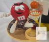 M&M&rsquo;s Collectible Candy Dispenser and Coin Bank Lot &ndash; Yellow Gumball, Red Basketball, Airplane Ride - 2