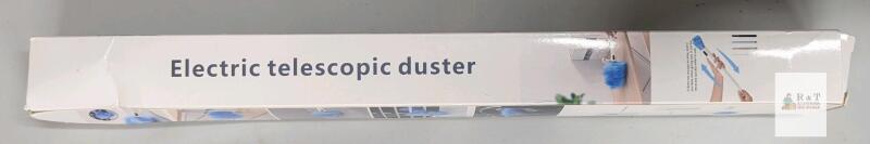 NEW Electric Telescopic Duster, Battery Operated, Blue Microfiber, Retractable Handle, Portable Switch