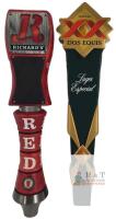 Rickard's Red and Dos Equis Lager Especial Beer Tap Handles, 12", Collectible, 3/8" Thread