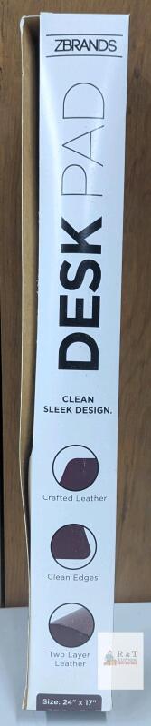 NEW ZBRANDS Brown Leather Desk Pad 24"x17" Two-Layer Smooth Finish Clean Edges X001MPSA0V