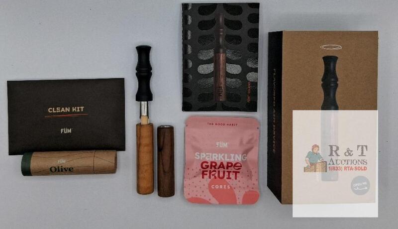 F&Uuml;M Classic Walnut Aromatherapy Inhaler Kit with Olive & Grapefruit Cores, Clean Kit, Packaging