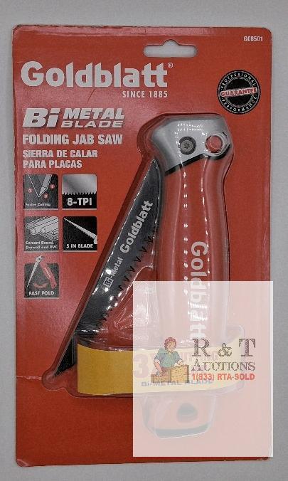 NEW Goldblatt Folding Jab Saw G08501, 6" Bi-Metal Blade, 8 TPI, Fast Fold, Ergonomic Grip