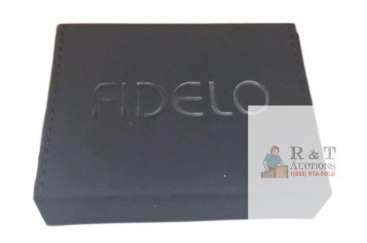 NEW FIDELO Carbon Fiber Minimalist RFID Wallet, Leather Outer Case, Gift Box, Extra Bands, Black