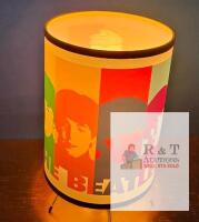 The Beatles Pop Art Table Lamp, 13" Height, Tripod Metal Base, CFL Bulb Included